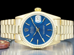 Rolex Datejust 31 Blu Gold President 68278 Blue Jeans